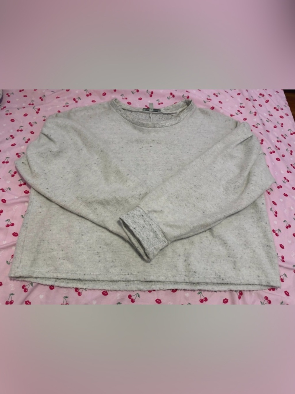 Charlotte Russe Long Sleeve Top in Gray